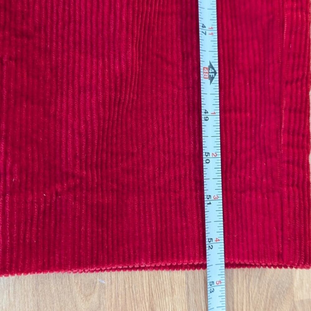 & Other Stories Corduroy Belted Jumpsuit Womens 2 Red Short Sleeve Zipper - Picture 9 of 12